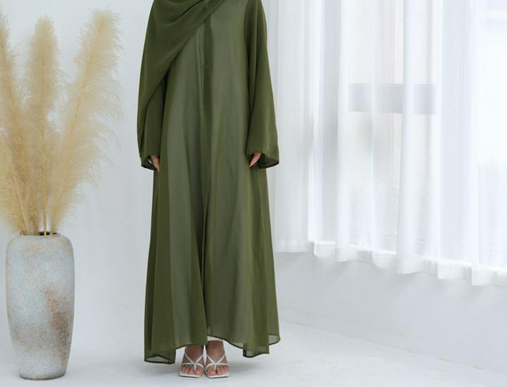 Loriya Summer Double Sleeve Chiffon Cardigan with Headscarf - LR842