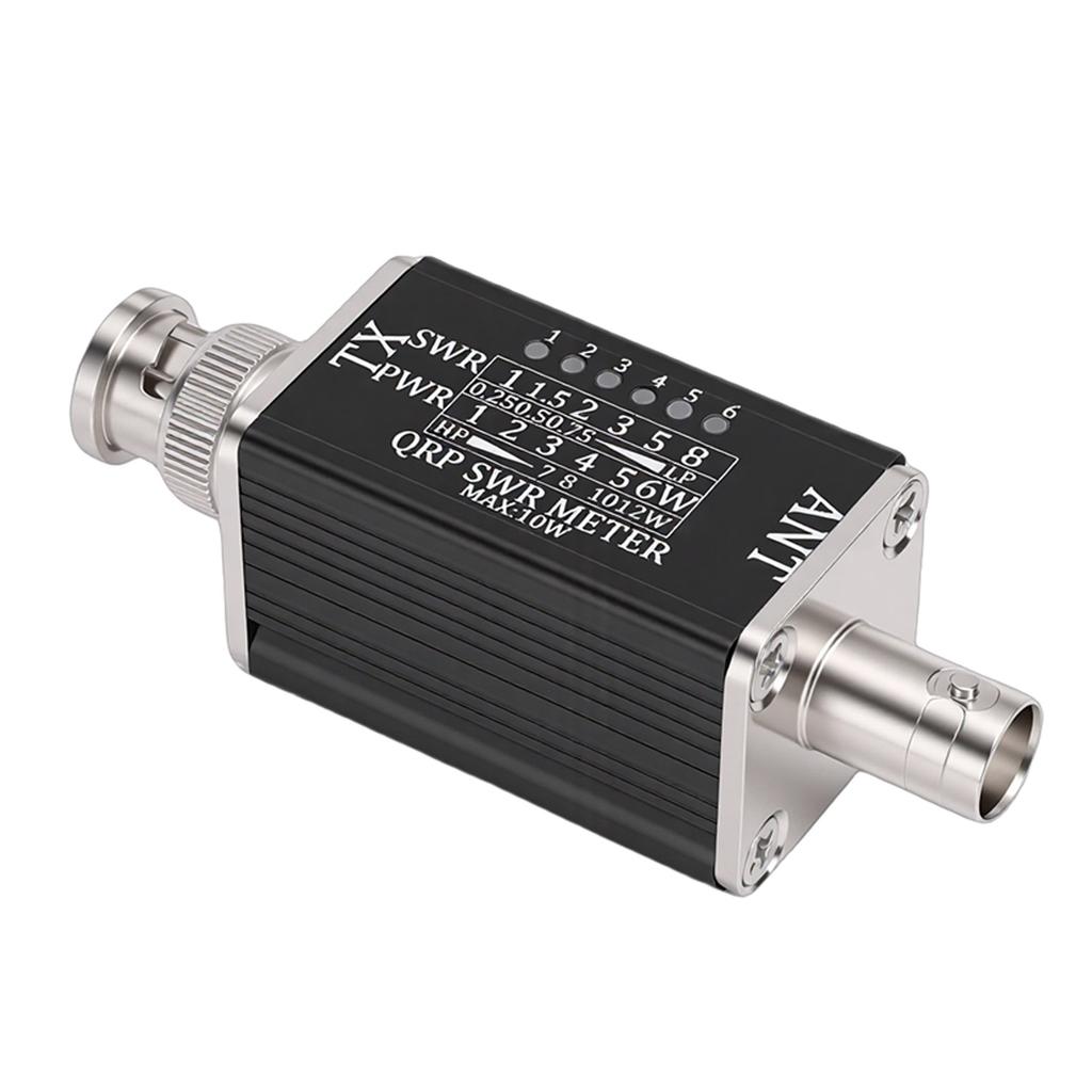 10W SWR Meter with 6 LED Indicators 1 30MHz Frequency Standing Wave Ratio Meter BNC Interface