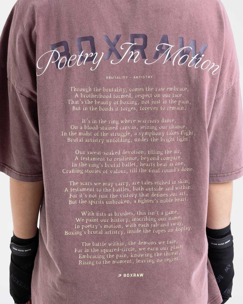 BOXRAW Poetry In Motion Oversized T-Shirt - Women'S W Bxrw-U-Pimt-W [Washed Burgundy]