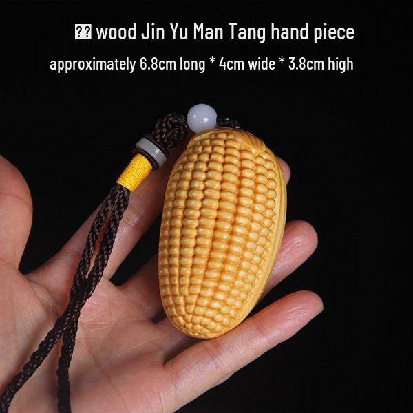 Вэньвань Кукуруза Ручная Резьба по Дереву Украшение Рождественский Брелок Подарок