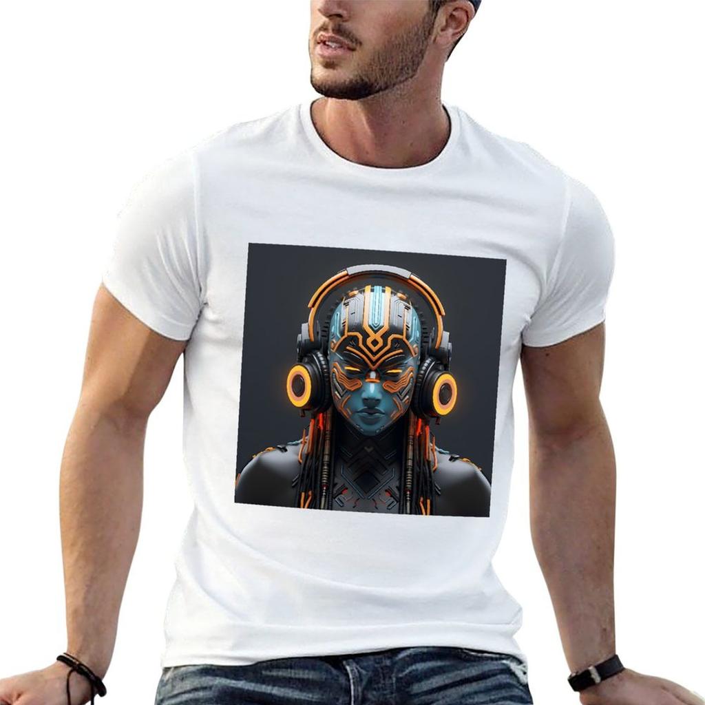 Futuristic Cyber Dj Tshirt Halloween Theme Tshirt