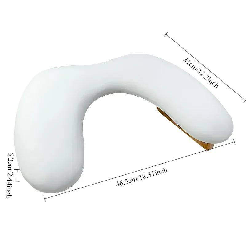 1pcs Manicure U-shaped Hand Rest Pillow Foldable PU Cushion Featuring Slanted Design Handheld Nail Salon Desktop Accessories Nail Art