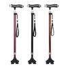 KODENOR Adjustable Quad Cane with Light for Seniors