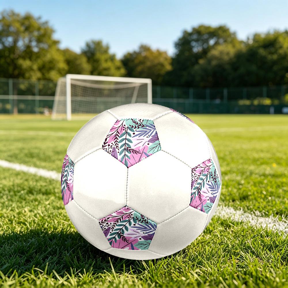1PC Abstract Floral Soccer Ball Size 5 Football Machine Sewn Indoor/Outdoor Universal Football A50