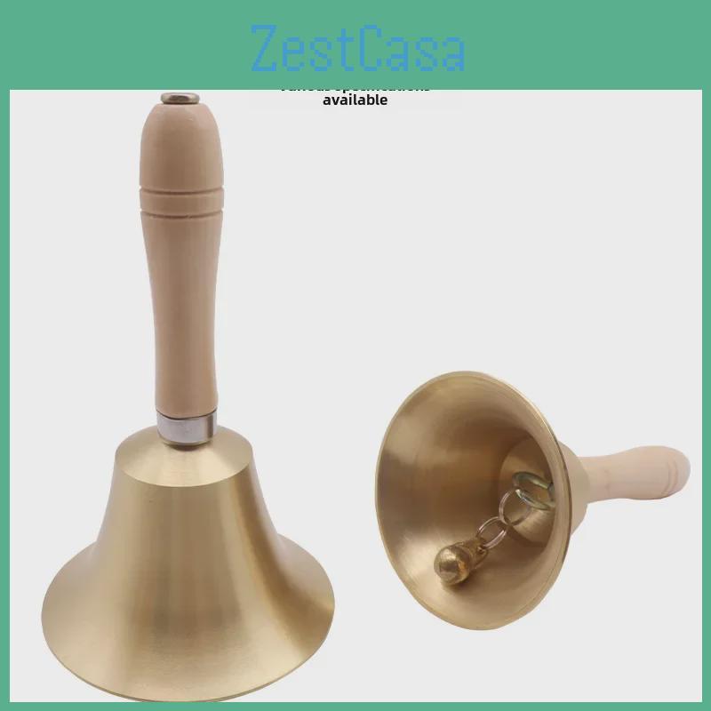 Class Bell Wooden Copper Handle Christmas Pet And Elderly Call Bell