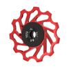 Mountain Bike Rear Derailleur Wheel 11T Metal Ceramic Rear Wheel Guide Roller Bike AccessoryRed
