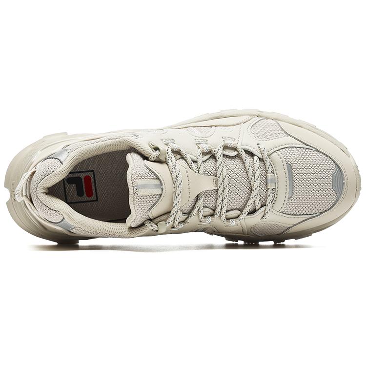 New FILA Trek 1S Wear Resistant Low Top Casual Shoes Women's Champagne Silver Gray F12W242119FPS