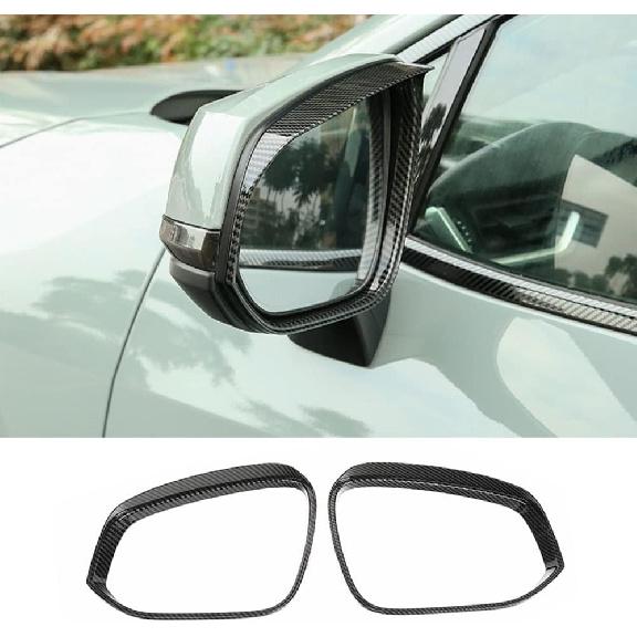 

ERIDANUS Автоаксессуары Подходит для RAV4 2024 2023 2022 2021 2020 2019 Накладка на козырек бокового зеркала заднего вида от дождя (Черный глянцевый) АБС 2 шт. Carbon Fiber Style With S