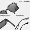 Non-polarized Fashion Square Frame Cute Animal Cartoon Sunglasses Men Women    Retro Fine Glitter Frame Outdoor Sunscreen Eyeglasses