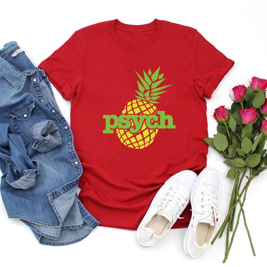 Pineapple Psych T-Shirt Psych TV Show Tshirt I've Heard It Both Ways T-Shirts Unisex O-Neck T-shirt Short Sleeve Casual Tops Tee