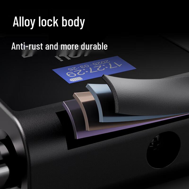 Deli Smart No-Drill Glass Door Fingerprint Lock CN Plug (adapter Included)
