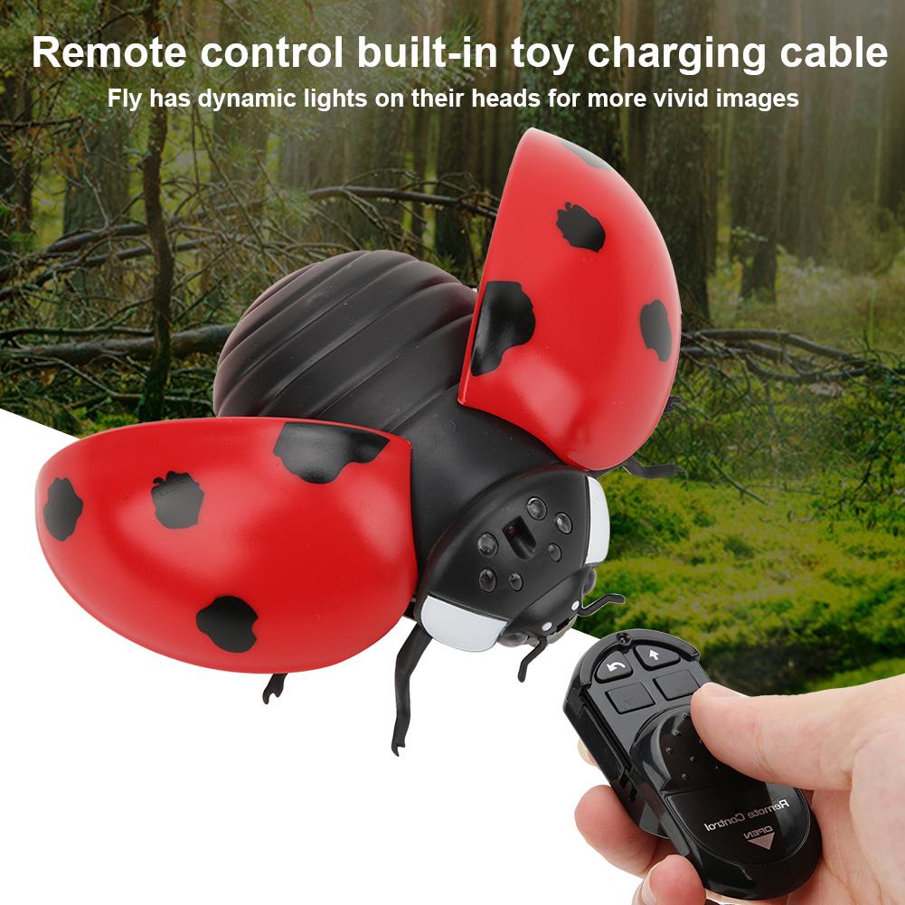 Simulation Insect Coccinella Septempunctata Toy Infrared Remote Control Sensing Portable