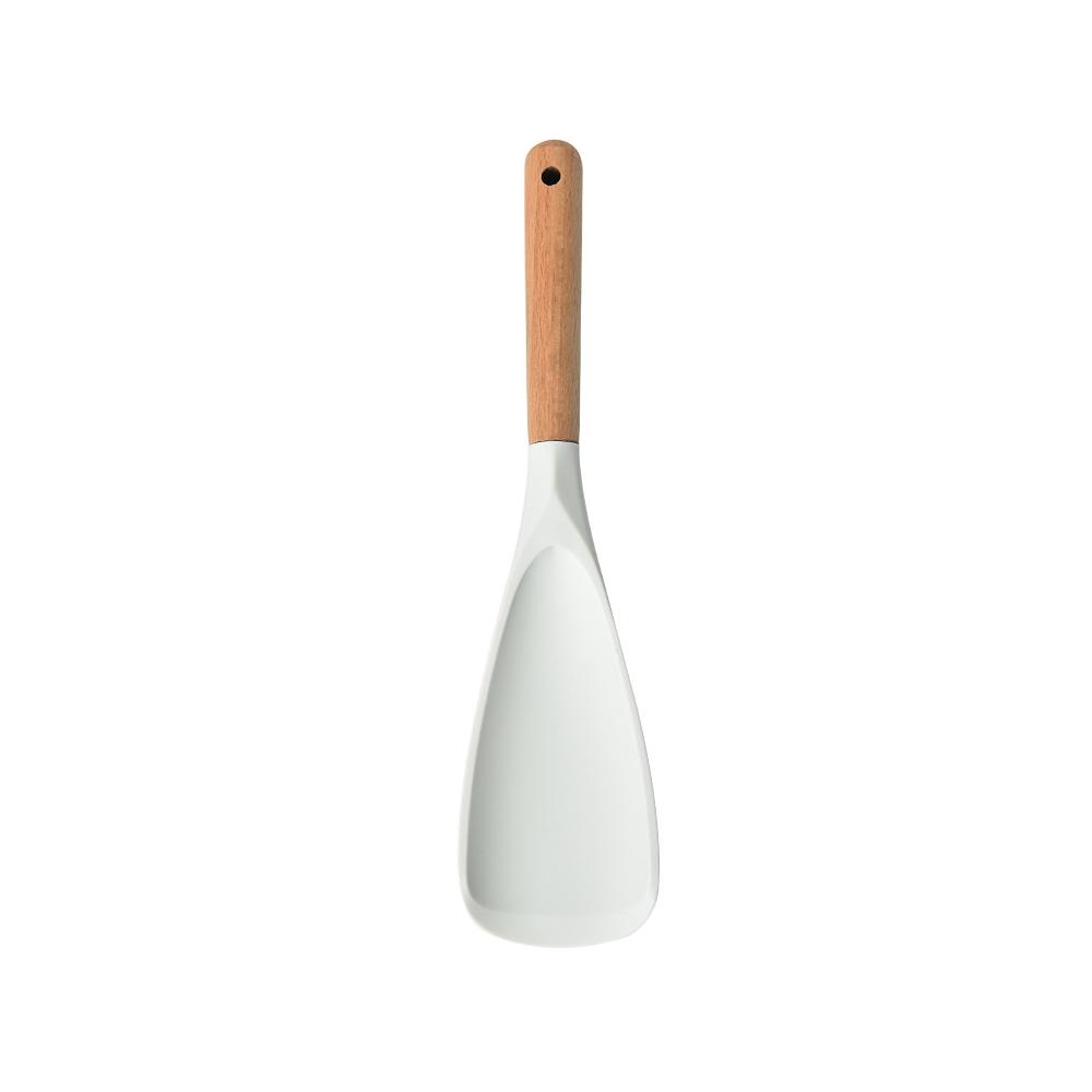 1PC Vertical Wooden Handle Silicone Kitchen Utensils Non Stick Pots Cooking Shovels Spoons Kitchen Utensils