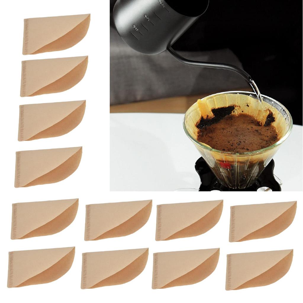 V60 Paper Coffee Filters, 100 Sheets, Disposable Coffee Drip Paper, Natural Wood Pulp Coffee Strainer Paper, for 2-4 Cups [V]
