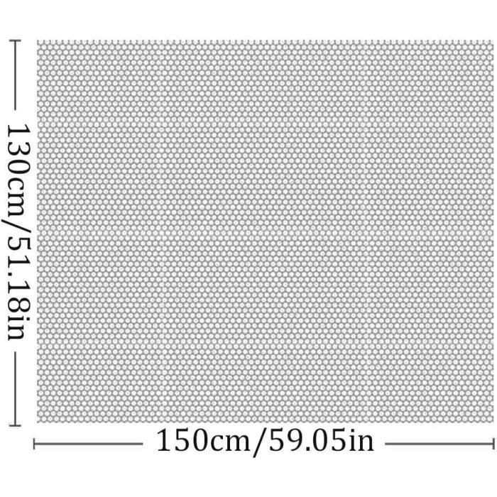 Moustiquaire - ZGEER - 130 x 150 cm - 3 Pièces - Fixation Adhésive - Maille Anti-Insectes
