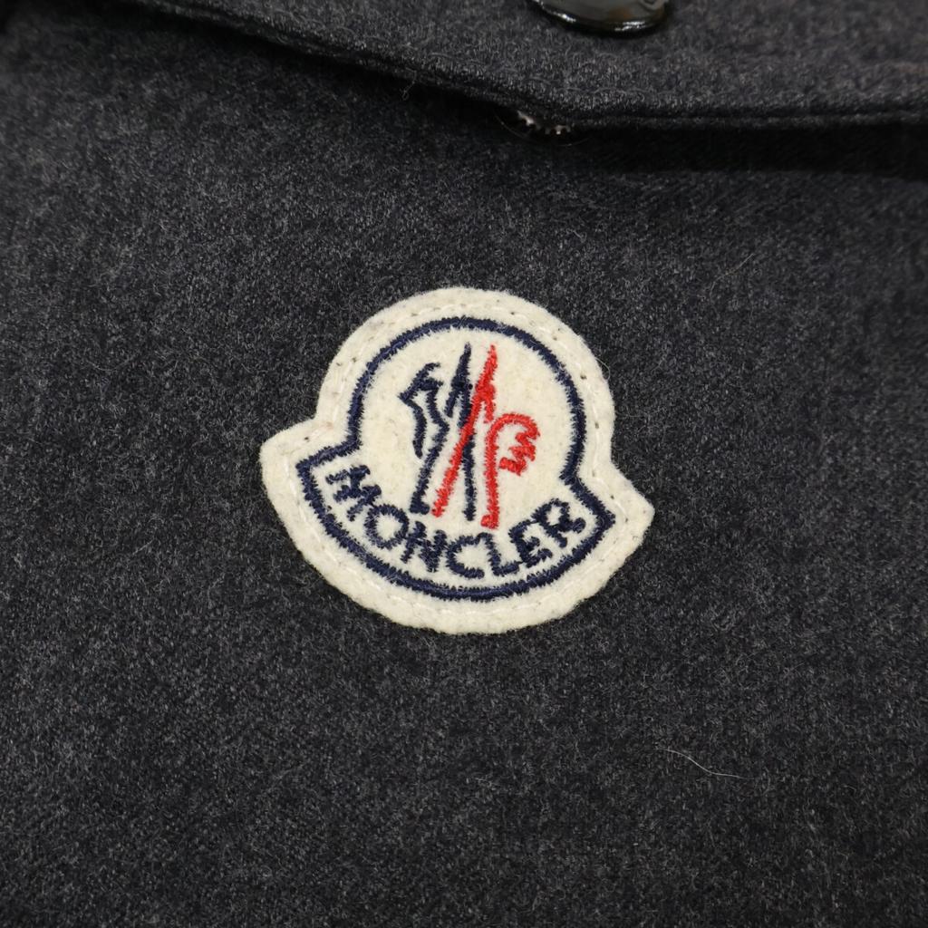 MONCLER MONTGENEVRE Wool Hooded Down Jacket Jacket 1 grayUsed