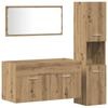 3 Piece Bathroom Furniture Set Artisan Oak Engineered Wood