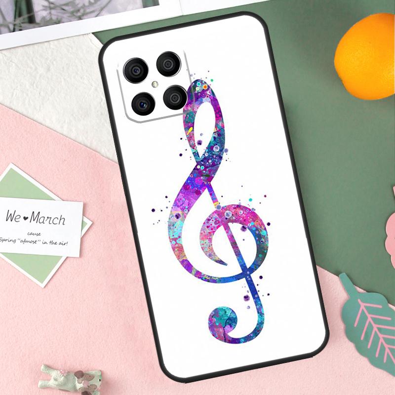 Treble Clef Music Note Case For Honor X8b X9b X9c X9a X8a X8 X9 50 70 90 Lite Honor 200 Lite Magic 7 5 6 Pro Cover