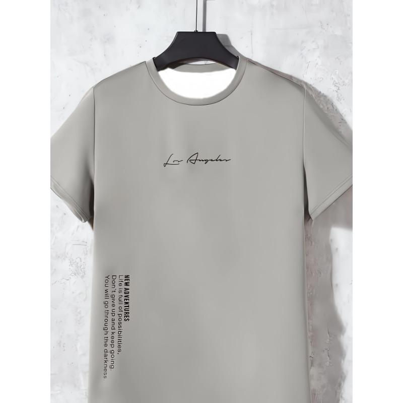 Summer European-American Men's Youth Fashion Sports Printed Loose Casual Short Sleeve T-Shirt