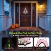 Front Porch Decor Halloween Skeleton Welcome Sign, Spooky Wooden Grim Reaper Shaped Door Rustic Hanging Sign Hanger, Horror Wall Plaque for