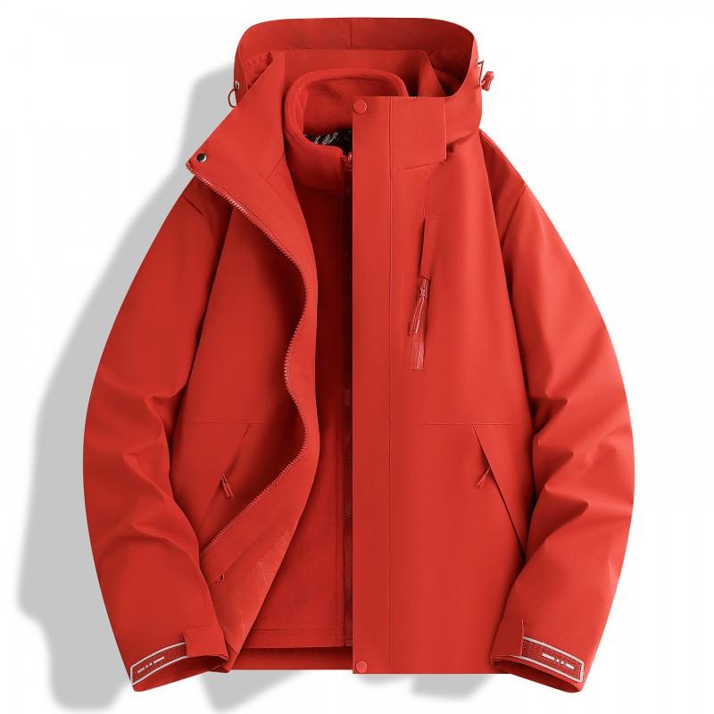 3-in-1 Waterproof Windproof Hiking Jacket With Removable Fleece Liner Men Women Outdoor Camping Trekking Winter Fall