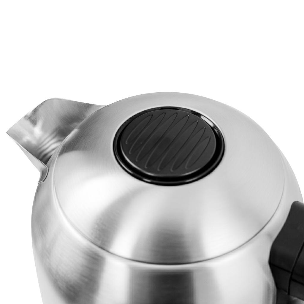 Bergmann Fr006 1,7L 2200W Roestvrijstalen Elektrische Waterkoker, Zwarte Basis, N