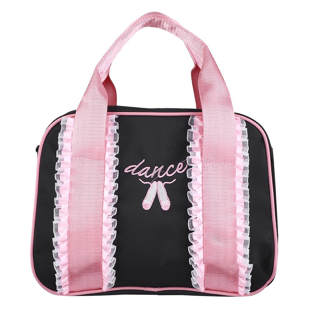 Girls Ballet Dance Kids handbag Single Shoulder Sports Bag (Black)