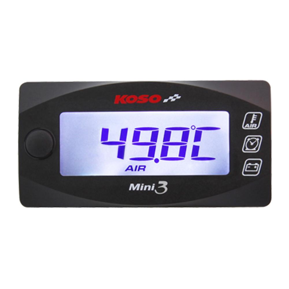 Koso Mini RPM Meter Digital Square LCD Display Engine Tach Hour Tachometer Gauge for Racing Motorcycle BMW YAMAHA KAWASAKI
