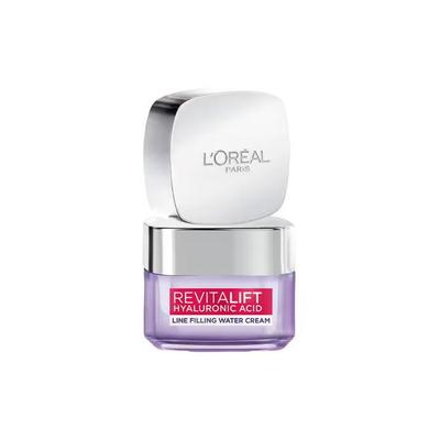 L'Oréal Paris Hyaluronic Acid Line Filling Water Cream, Moisturiser, Hyaluronic Acid for Hydration, Replumps Skin, 50ml