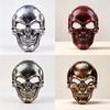 Maschera Teschio Horror Decorazione Festa di Halloween Oggetto di Scena Materiale PP Facciale Spaventoso in Oro Antico Bronzo Rosso Vino