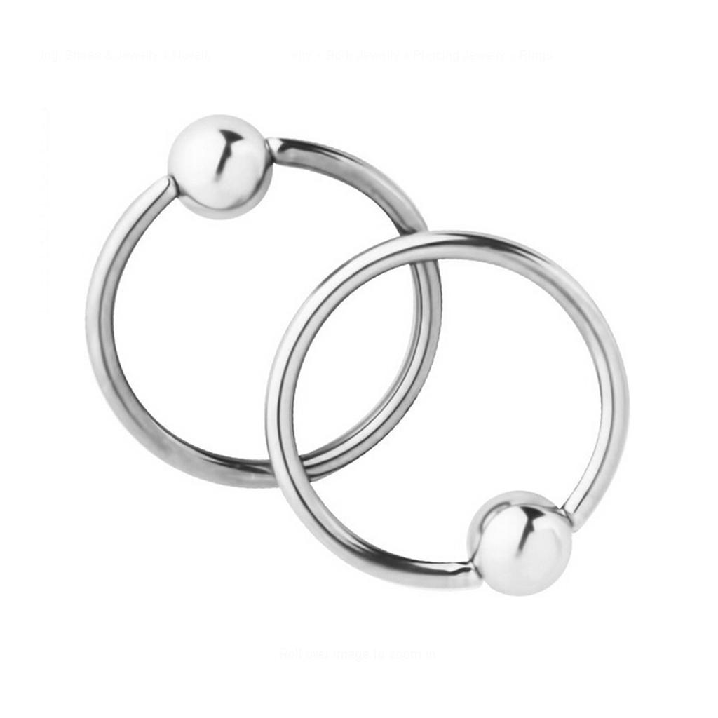 1 paar 16G Stainless Steel Hoop Captive