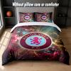 Aston Villa Football Design Bed Bedding Set 1 Duvet Cover + 2 Pillowcases Soft Breathable Household Bed Linens