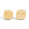 2pcs/set Alloy Hollowed-out Rings Geometric Braided Earring and Ring Set Open Rings  Wedding Jewelry