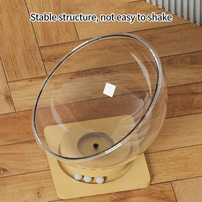 Cat House Cat Condo Space Capsule Cat Nest Pet Bed Cat Bed Cat Toys Solid Wood Acrylic Turntable