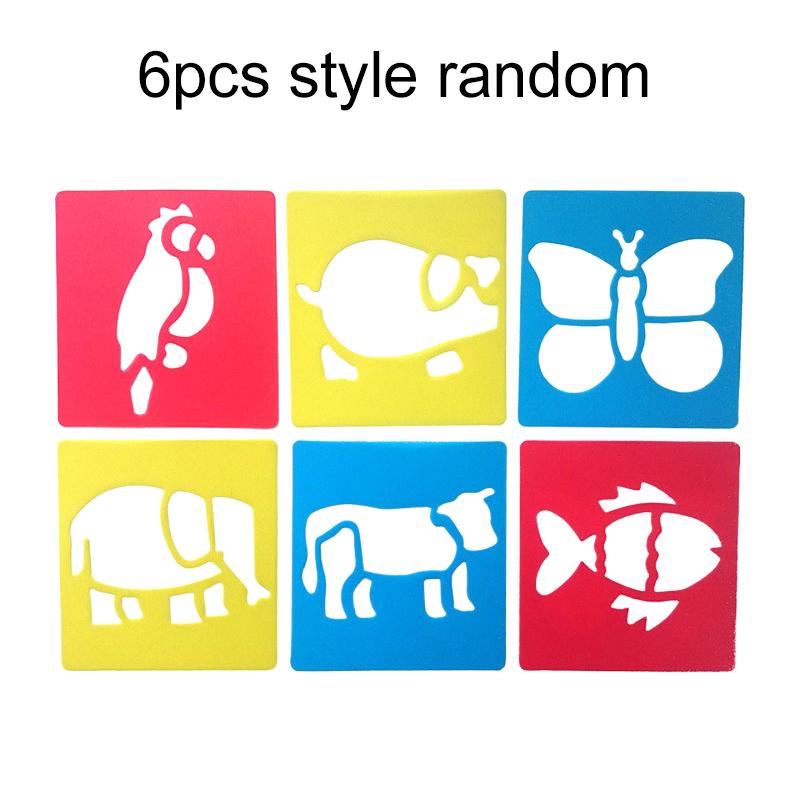 

6~24pcs Picture Drawing Template Plastic DIY Stencils Rulers Painting Tools Washable Reusable Learning Themed Template TMZ