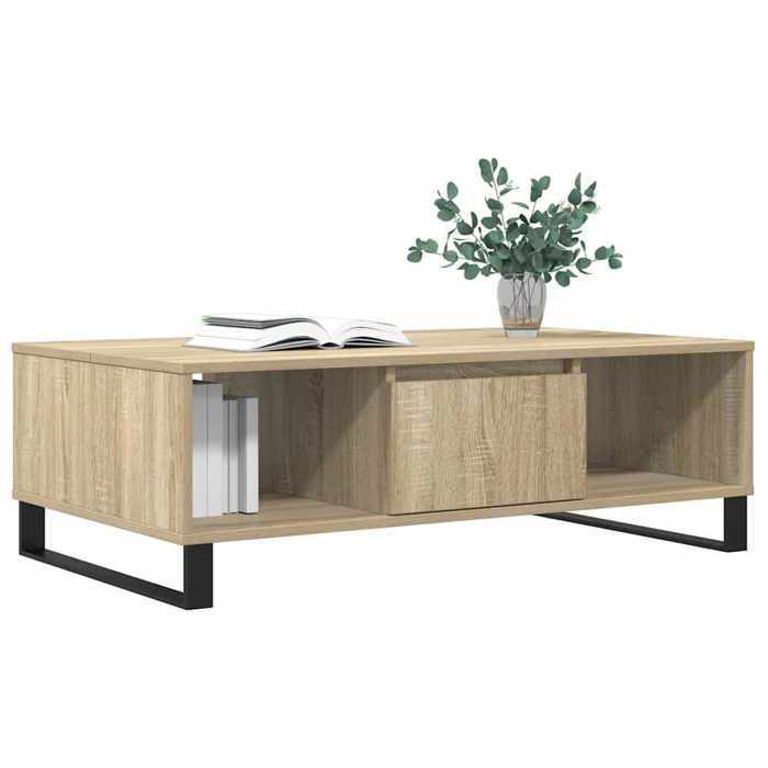 VidaXL Table basse chêne sonoma 104x60x35 cm bois d'ingénierie 827095