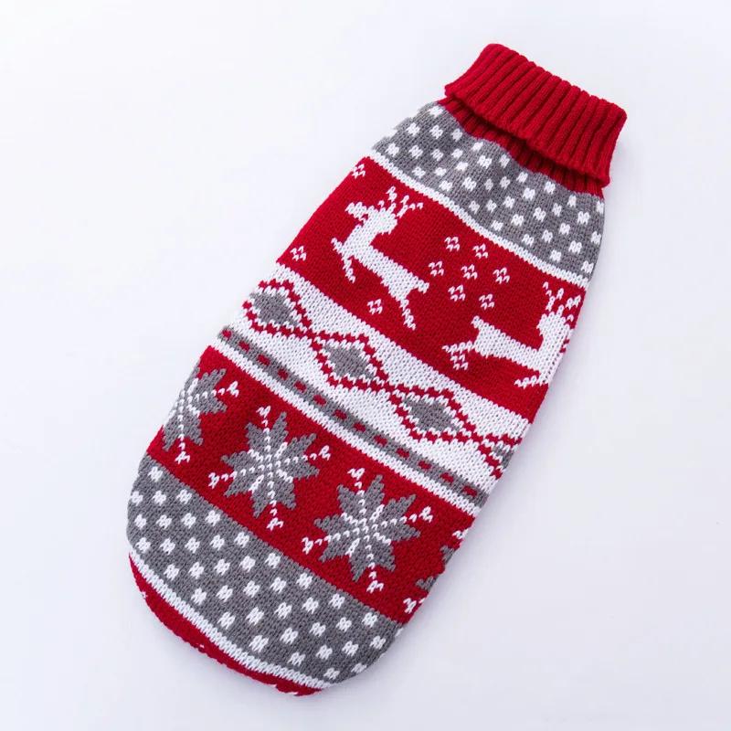 Christmas Big Dog Clothes Winter Pet Sweater for Medium Large Dogs Bulldog Labrador Golden Retriever Pullovers Mascotas Clothing