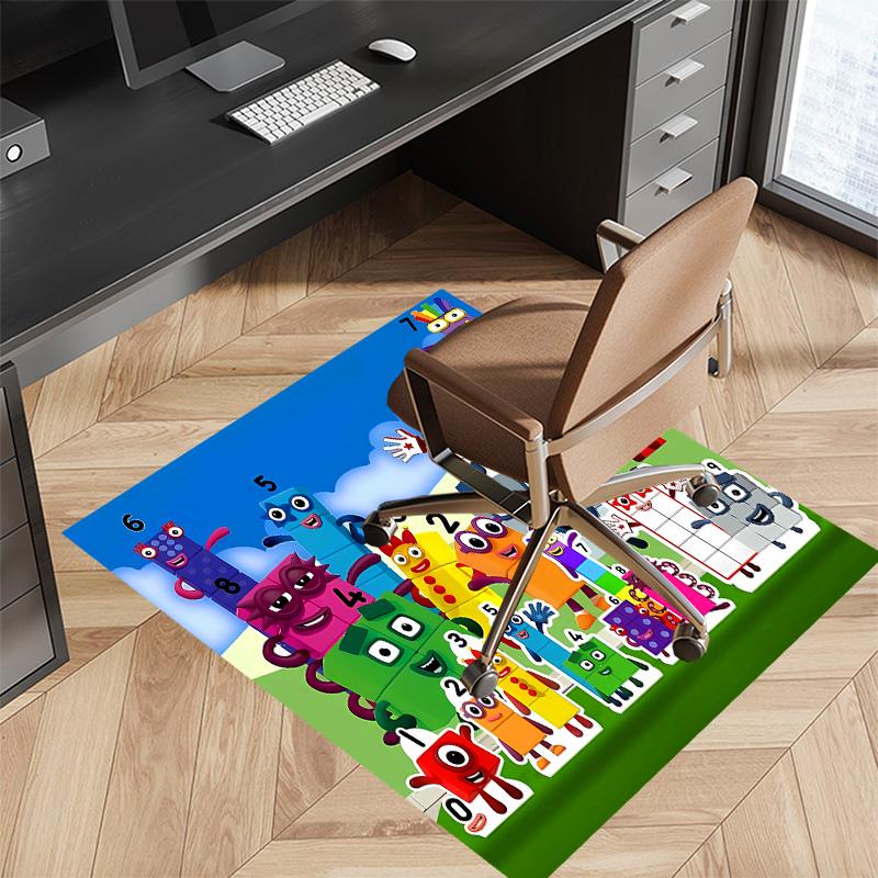 Numberblocks3 Printed Absorbent Washable Carpet, Non-Slip Bathroom Mats, Kitchen Rugs, Yoga Mat,Living Room Entrance, Camping Picnic Rugs