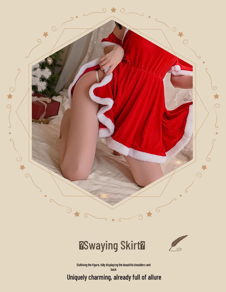 Jin Xiao Plus Size Sexy Christmas Lingerie Costume Set