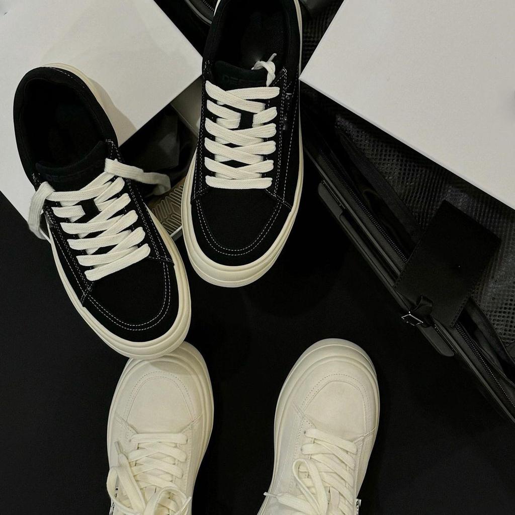 Casual Thick-Soled Inner Height College Style Basic Commuter Sports Shoes Men'S And Women'S Trendy Classic Round Head Board Shoes