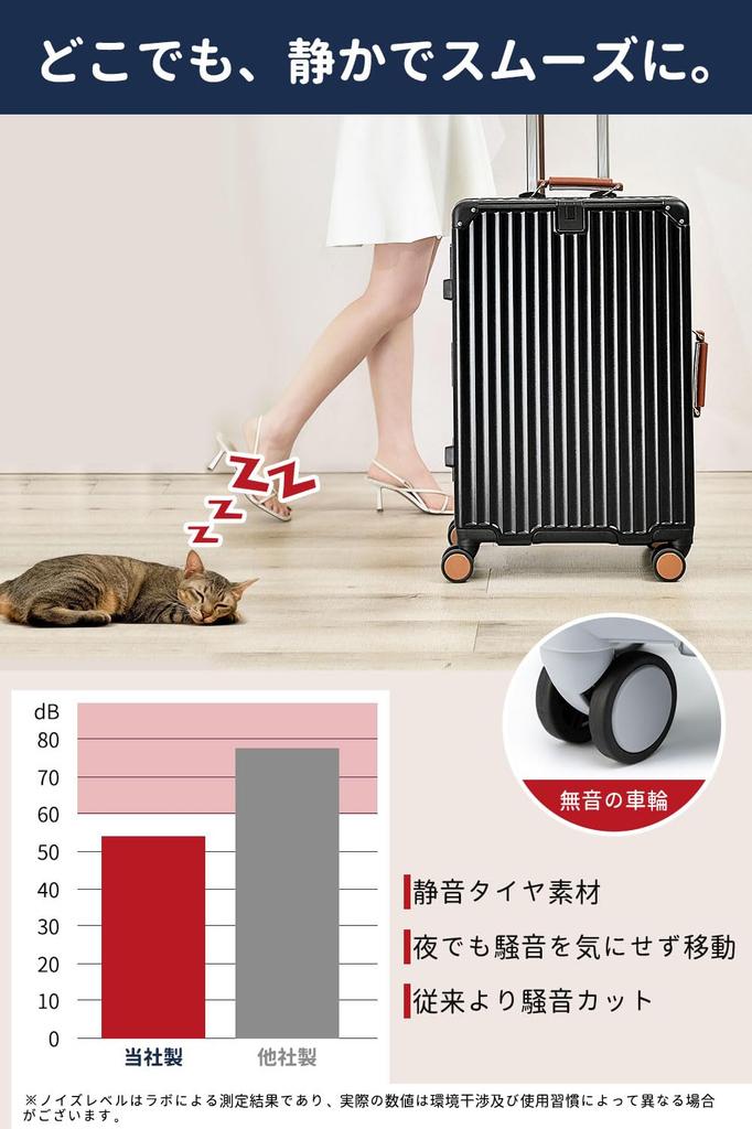 New Carry Lightweight Aluminum Carry Double TSA Stylish School Overseas Business S 40L [Yuweijie] Sensation! Modern! Suitcase, Case, Carry-on, Large,
