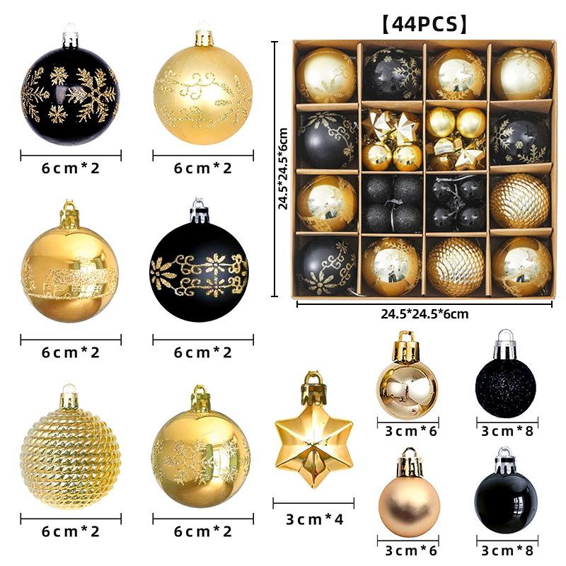 Christmas Tree Pendant, Christmas Ball Set, Painted Ball Pendant, Electroplated Christmas Ball Decoration, Mixed Christmas Gift Box