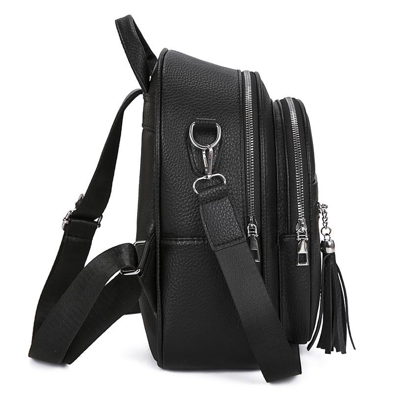 Women's Tassel Backpack Multi-Function Shoulder Bag Large Capacity Waterproof Backpack