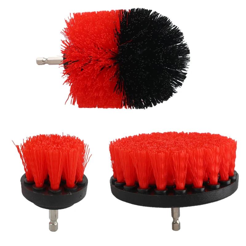 2/3.5/4'' Brush Attachment Set Power Scrubber Drill Brush Polisher Bathroom Cleaning Kit with Extender Kitchen Cleaning Tools