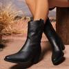 Fashionable New Temperament, Wear-Resistant High-Heeled Boots Elegant Pointed And Comfortable Winter Party Boots For Women
