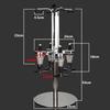 4 Köpfe 24*24*54 CM Rotierender Wein Saft Cocktail Spender Halter - intl Silber Silber Edelstahl Bar Butler