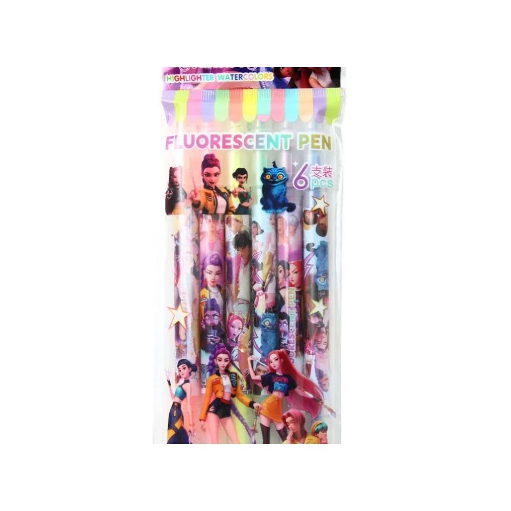 

3pcs Kpop Witch Hunt Fluorescent Pen Cartoon Double Headed Marking Pen Present Tall Beauty Student Stationery great for daily use