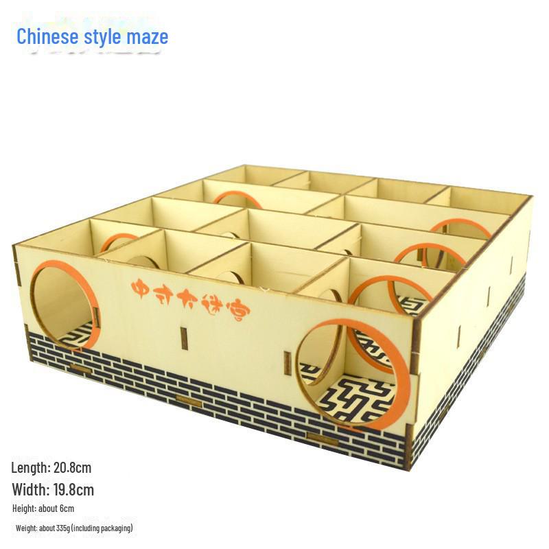 Chinese Style Hamster Villa: Cage, Stairs, Toys, Golden Bear Springboard, Ladder, Nest, Furniture, Fence.