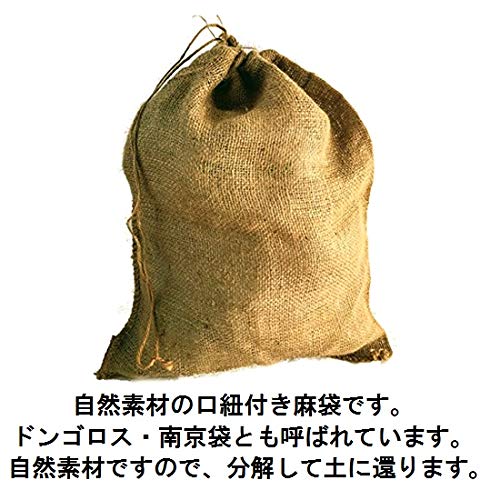 Jute Sandbags with Drawstring Closures, Vegetation Sandbags, 48cm x 62cm, Set of 5