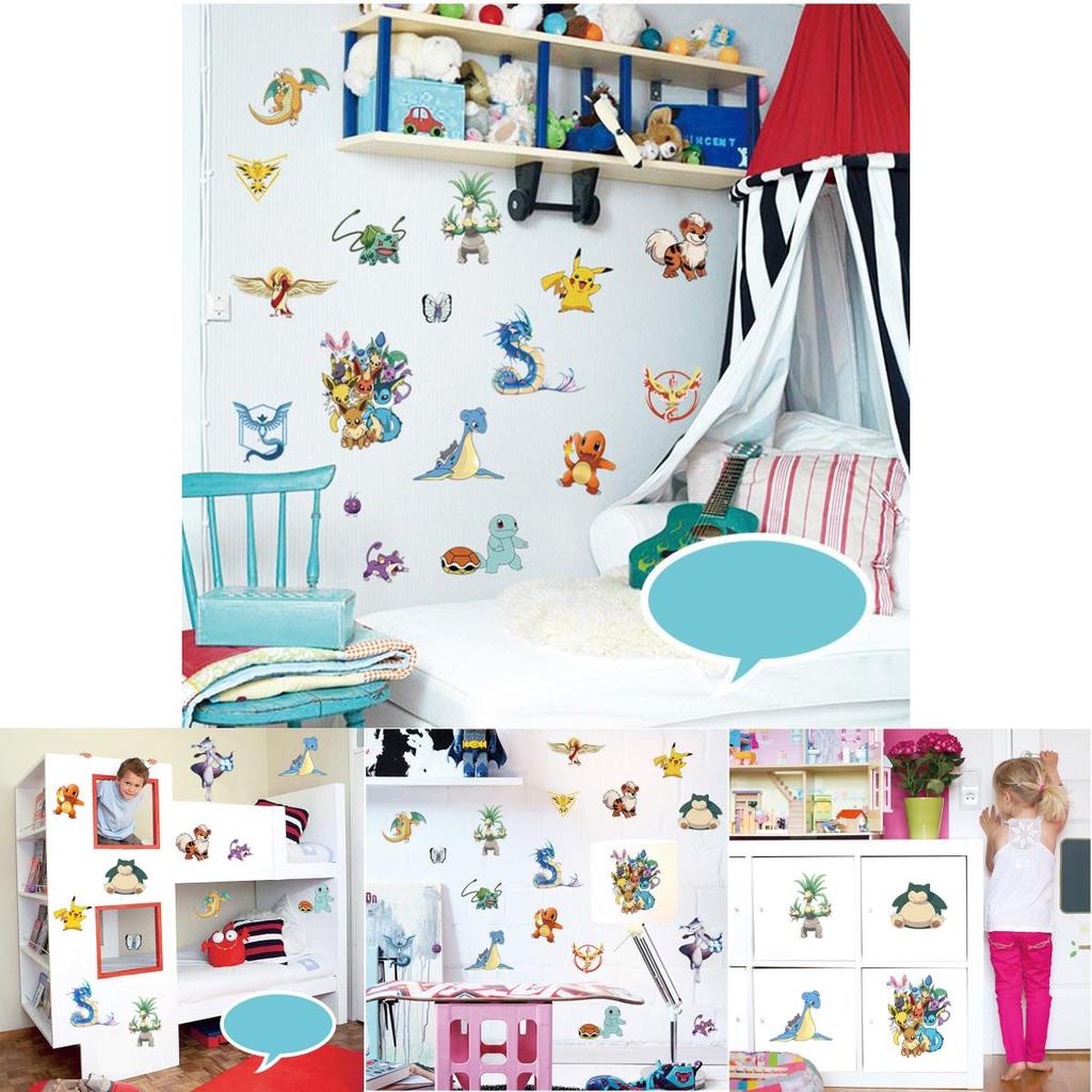 Pokmon Wall Decal With Pvc Material For Kids Bedroom And Classroom Decor